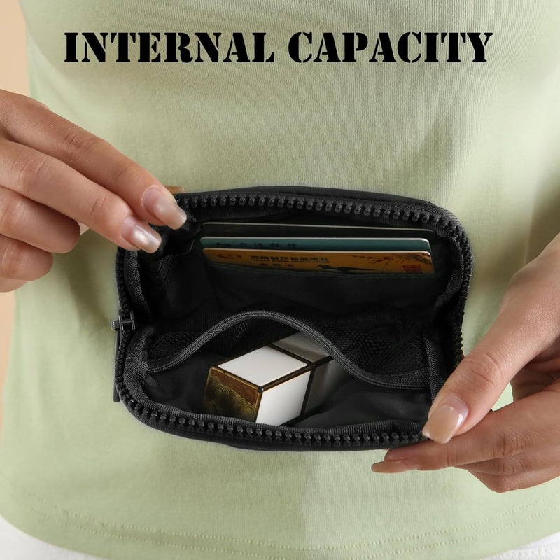 DiDida The Iris Wallet Zip Card Case with ID Window Purses for Women Coin Purse with Zipper Mini Portable Keychain Wallet, Black - Image 5
